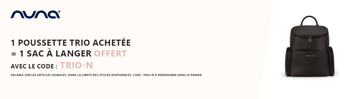 Nuna : 1 poussette trio achetée = 1 sac à langer offert