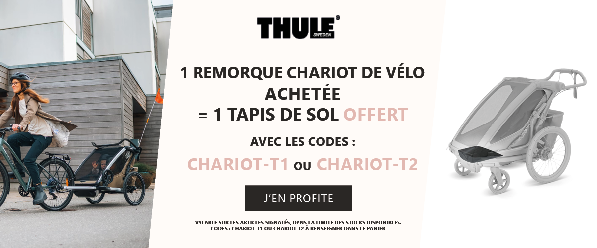 Thule : 1 remorque Chariot de vélo achetée = 1 tapis de sol offert