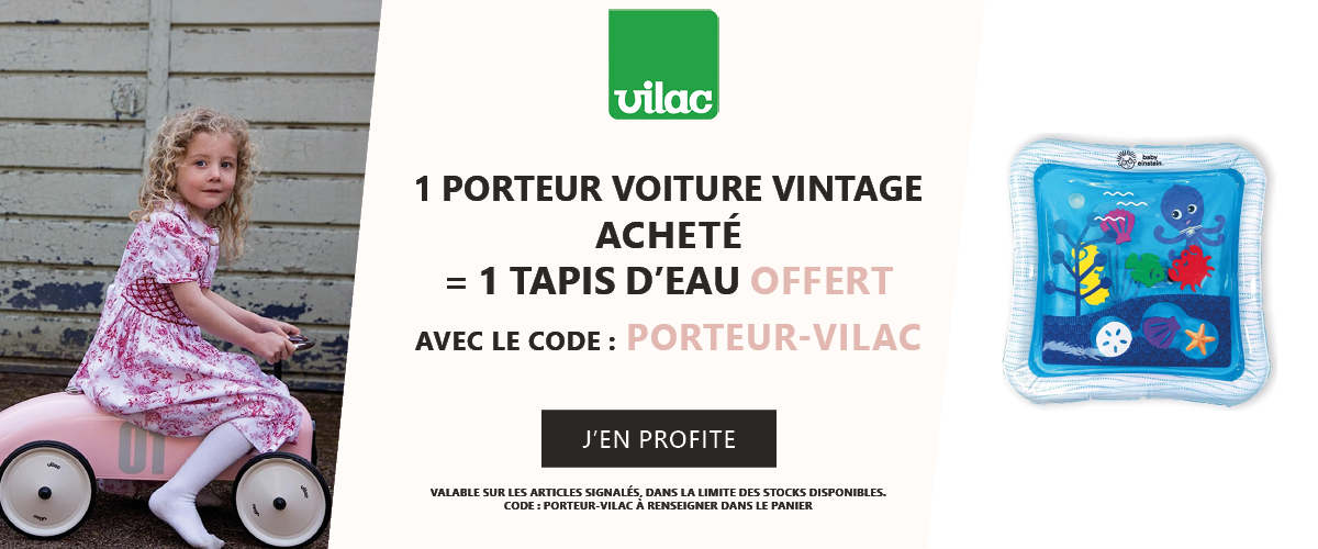 Vilac : 1 porteur voiture vintage acheté = 1 tapis d'eau offert