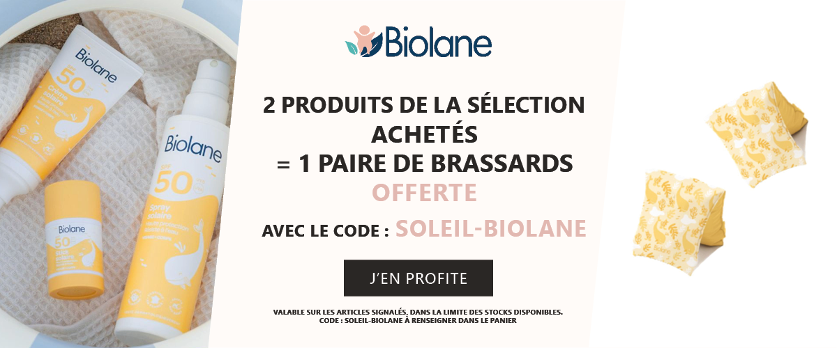 Biolane : 2 produits protection solaire achetés = 1 paire de brassards offerte