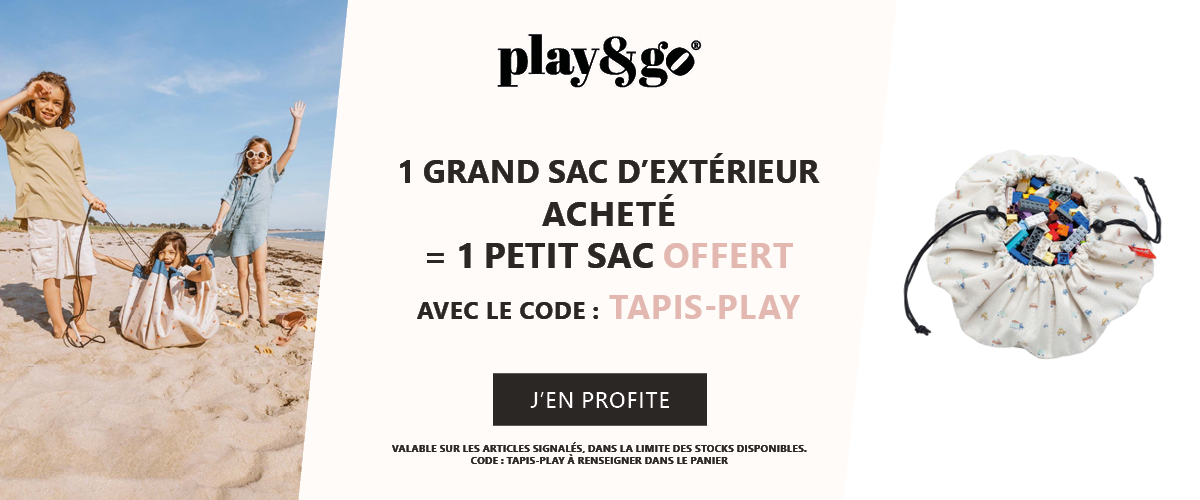 Play & Go : 1 tapis Grand sac d'extérieur acheté = 1 petit sac offert