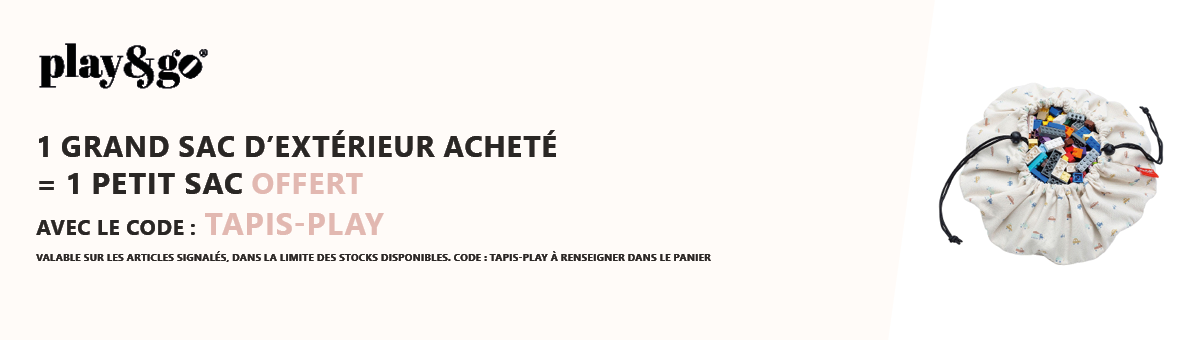 Play & Go : 1 tapis Grand sac d'extérieur acheté = 1 petit sac offert