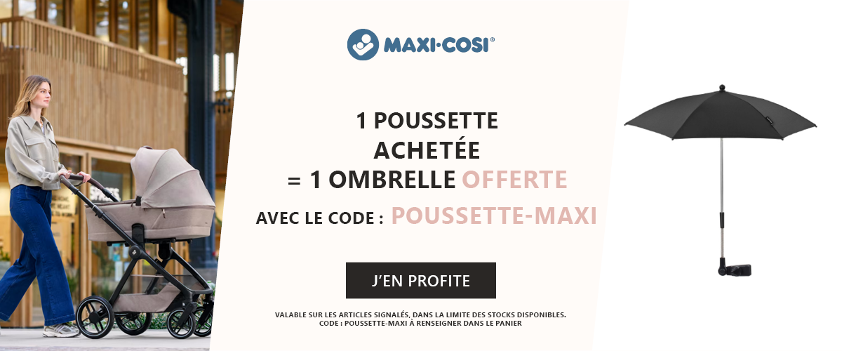 Maxi-Cosi : 1 poussette achetée = 1 ombrelle offerte