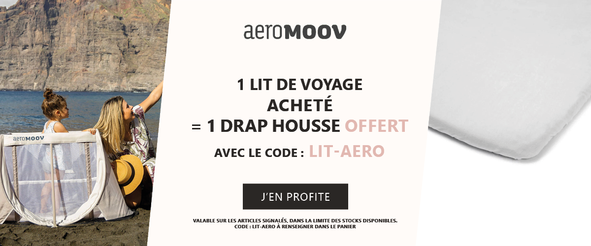 Aeromoov : 1 lit de voyage acheté = 1 drap housse offert