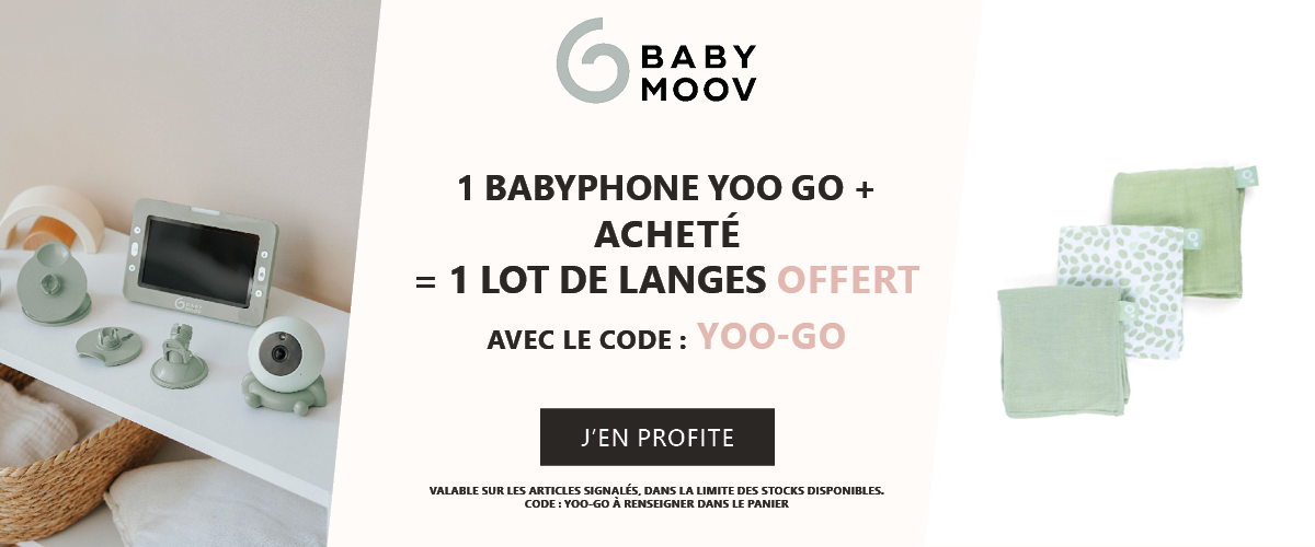 Babymoov : 1 babyphone Yoo GO + acheté = 1 lot de langes offert