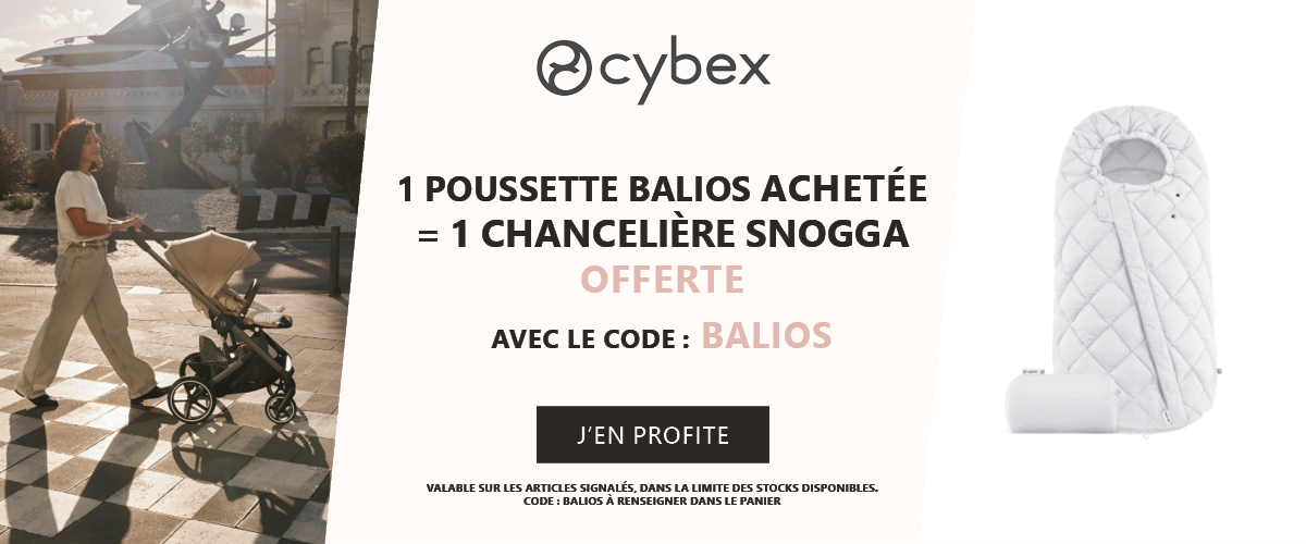 Cybex : 1 poussette Balios achetée = 1 chancelière Snogga offerte