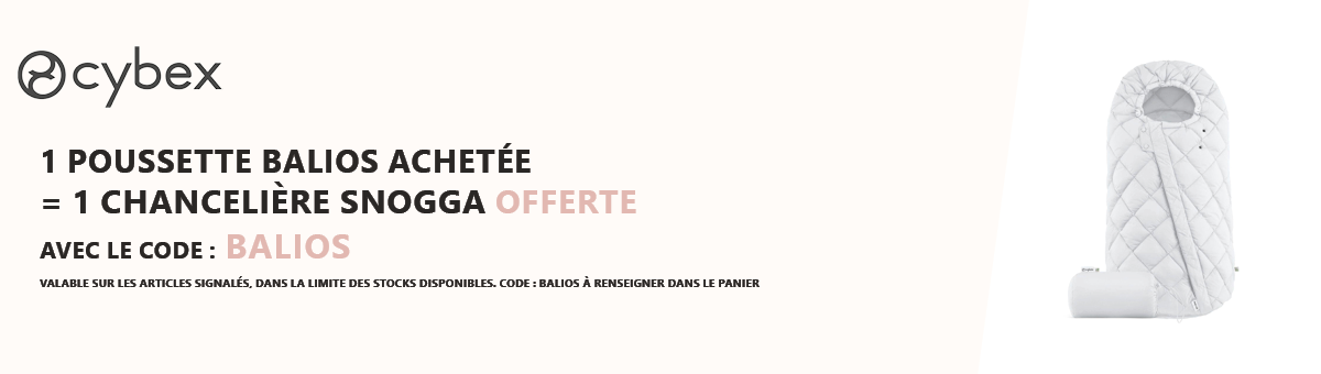 Cybex : 1 poussette Balios achetée = 1 chancelière Snogga offerte