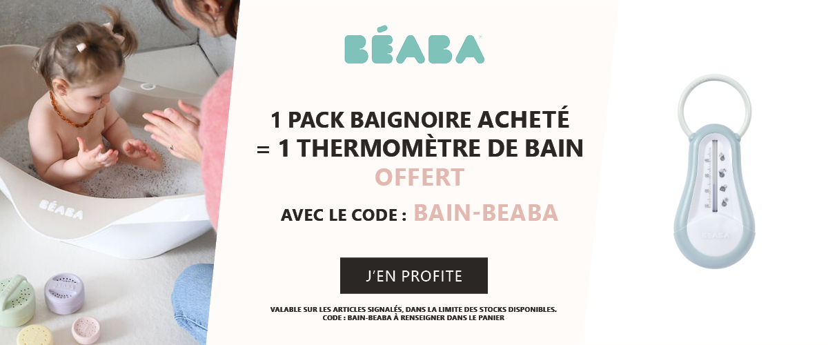 Beaba : 1 pack baignoire acheté = 1 thermomètre de bain offert