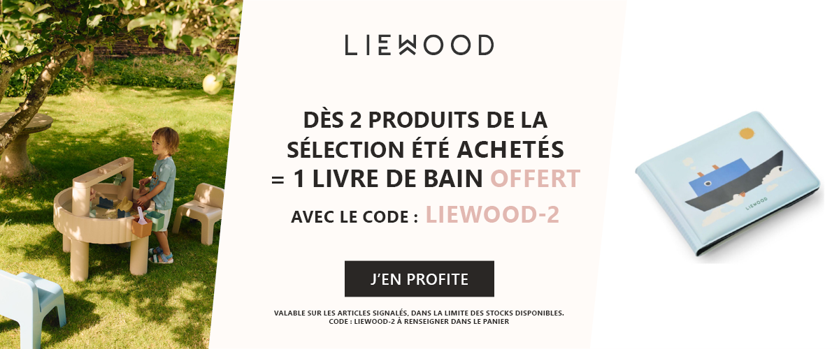 Liewood : 2 produits de la sélection été achetés = 1 livre de bain offert