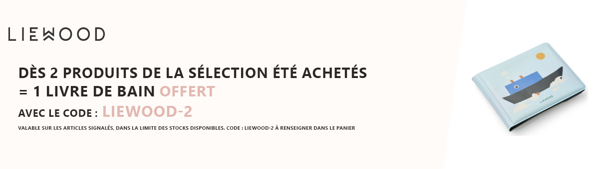 Liewood : 2 produits de la sélection été achetés = 1 livre de bain offert
