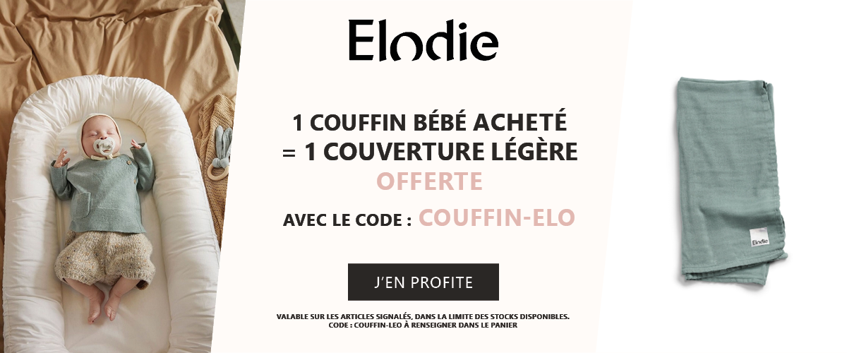 Elodie : 1 couffin bébé acheté = 1 couverture légère offerte