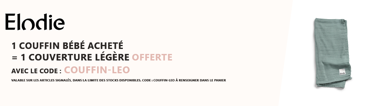 Elodie : 1 couffin bébé acheté = 1 couverture légère offerte