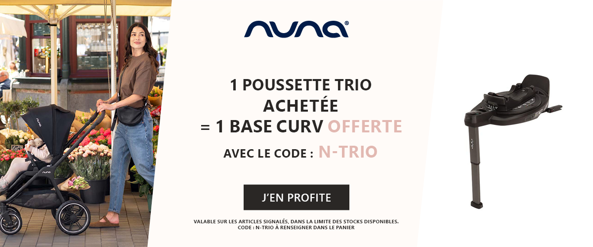 Nuna : 1 poussette trio achetée = 1 base CURV offerte
