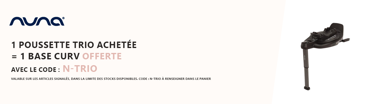 Nuna : 1 poussette trio achetée = 1 base CURV offerte