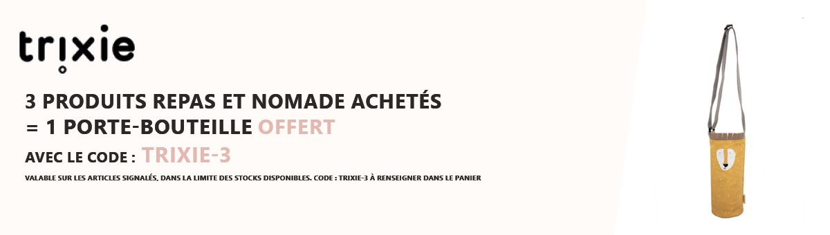 Trixie : 3 produits repas et nomade achetés = 1 porte-bouteille offert