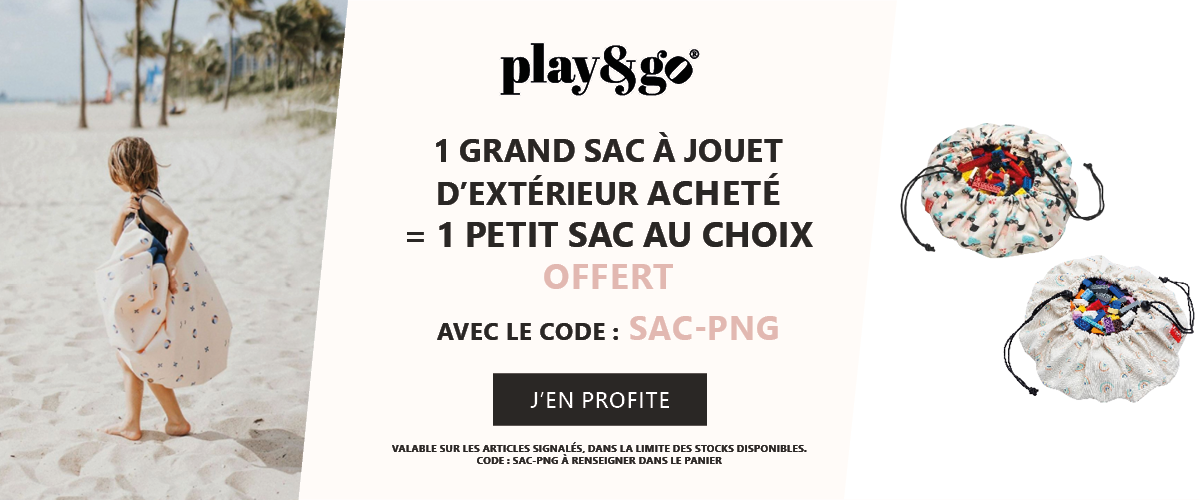 Play & Go : 1 grand sac à jouets d'extérieur acheté = 1 petit sac de rangement offert