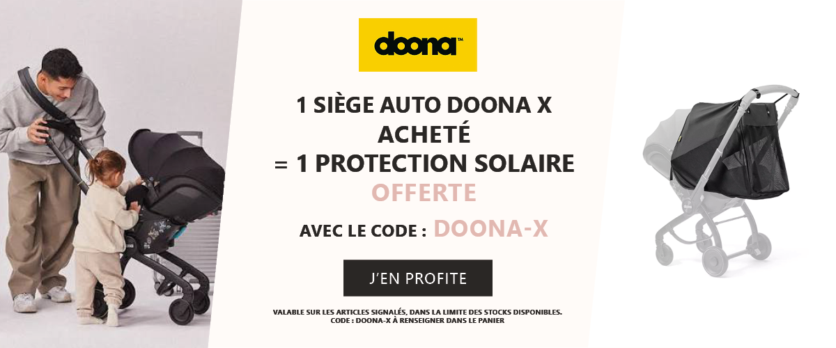 Doona : 1 siège auto Doona X acheté = 1 protection soleil offerte