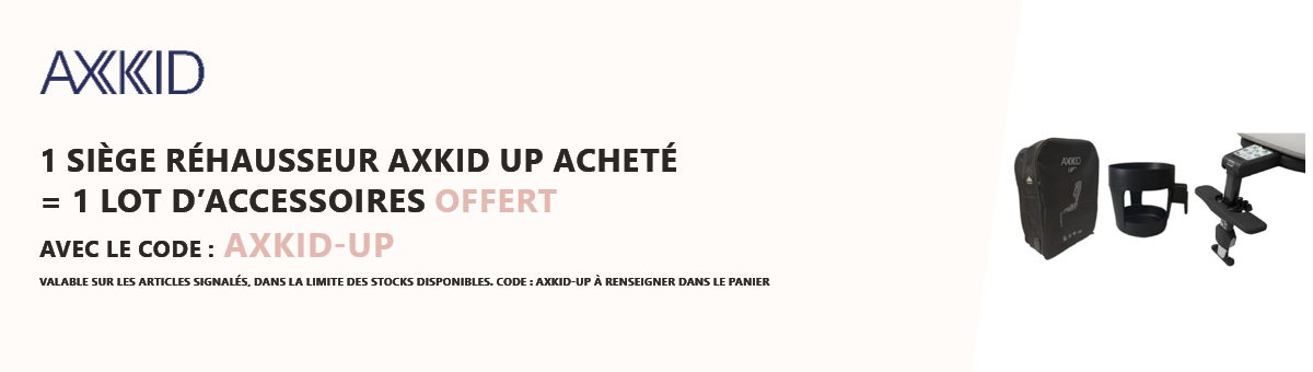 Axkid : 1 Siège réhausseur AXKID UP = 3 accessoires offerts