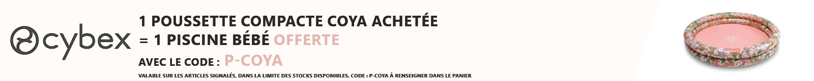 Cybex : 1 poussette compacte Coya achetée = 1 piscine bébé offerte