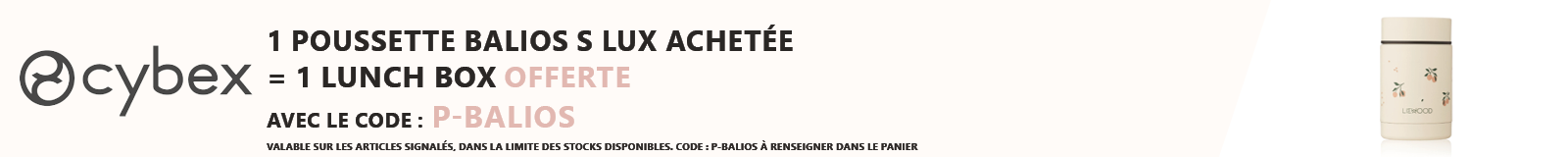 Cybex : 1 poussette Balios S Lux achetée = 1 lunch box offerte