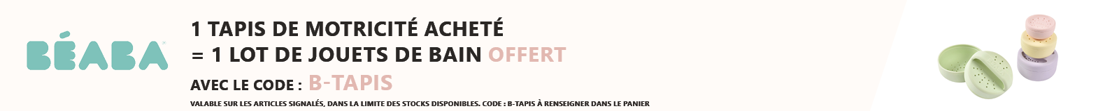 Beaba : 1 tapis de motricité acheté = 1 lot de jouets offert