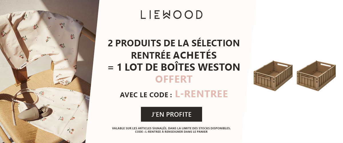 Liewood : 2 produits de la sélection rentrée achetés = 1 lot de 2 boîtes de rangement Weston offert