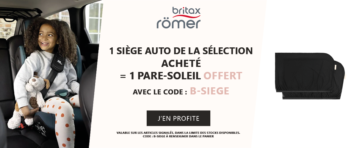 Britax : 1 siège auto de la sélection acheté = 1 pare soleil offert