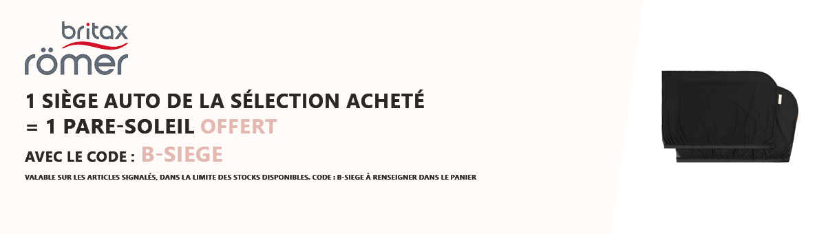 Britax : 1 siège auto de la sélection acheté = 1 pare soleil offert
