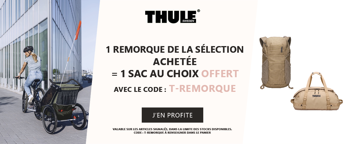 Thule : 1 remorque de la sélection achetée = 1 sac au choix offert