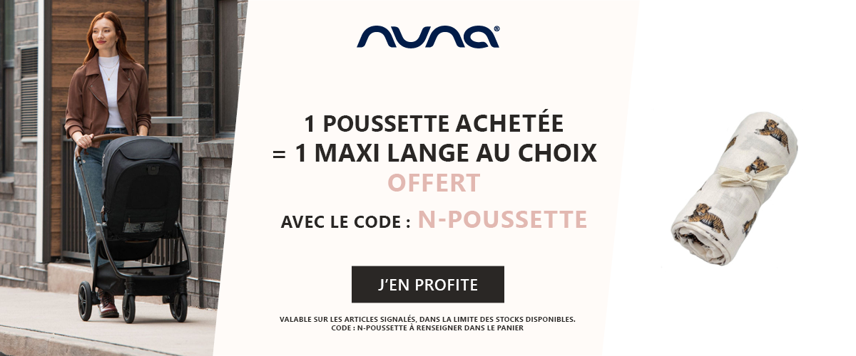 Nuna : 1 poussette achetée = 1 maxi lange au choix offert