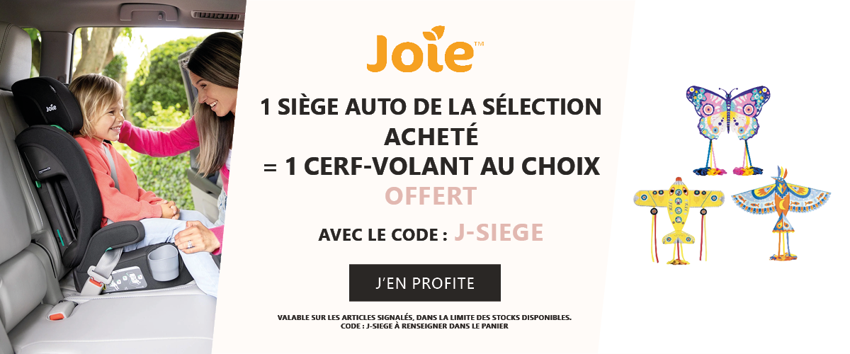 Joie : 1 siège auto de la sélection acheté = 1 cerf volant au choix offert