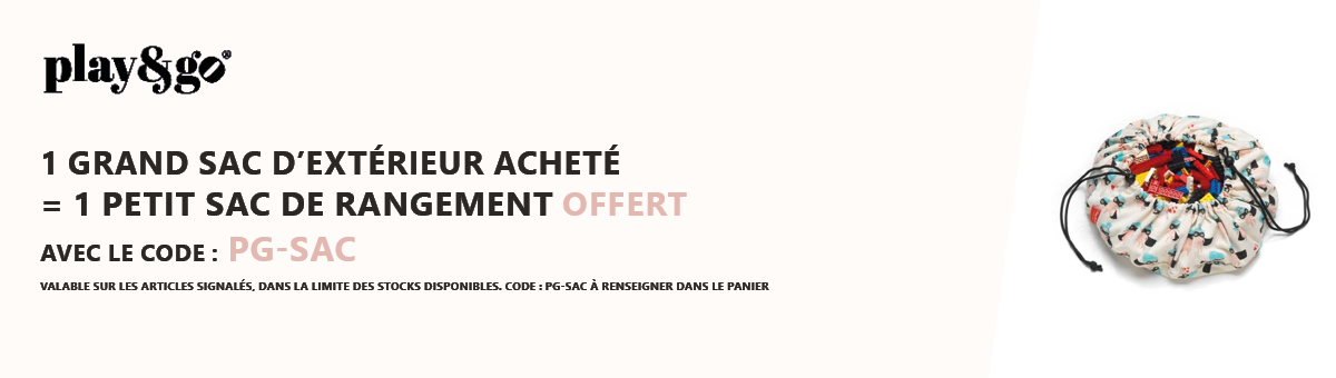 Play & Go : 1 grand sac d'extérieur acheté = 1 petit sac de rangement offert