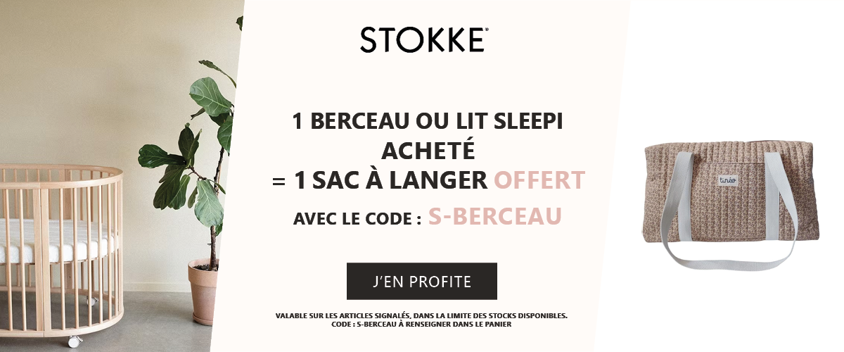 Stokke : 1 berceau ou lit Sleepi acheté = 1 sac à langer offert