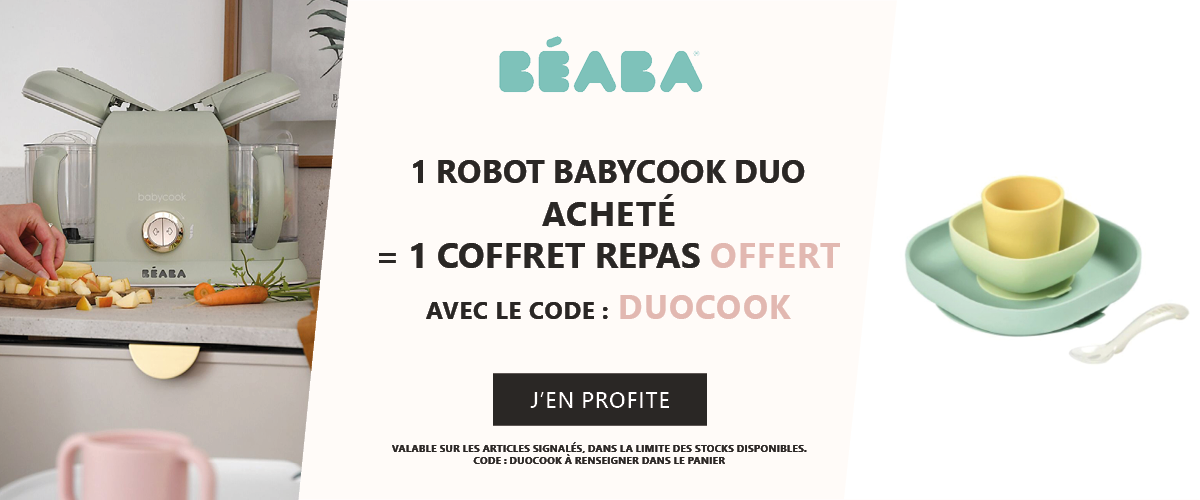 Béaba : 1 robot Babycook Duo acheté = 1 coffret repas offert