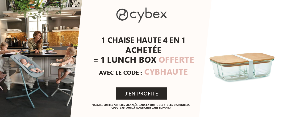 Cybex : 1 chaise haute 4 en 1 achetée = 1 lunch box offerte
