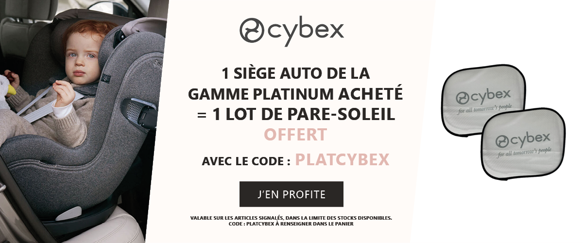 Cybex : 1 siège auto de la gamme Platinum acheté = 1 lot de 2 pare-soleil offert