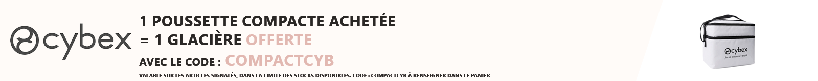 Cybex : 1 poussette compacte achetée = 1 glacière offerte