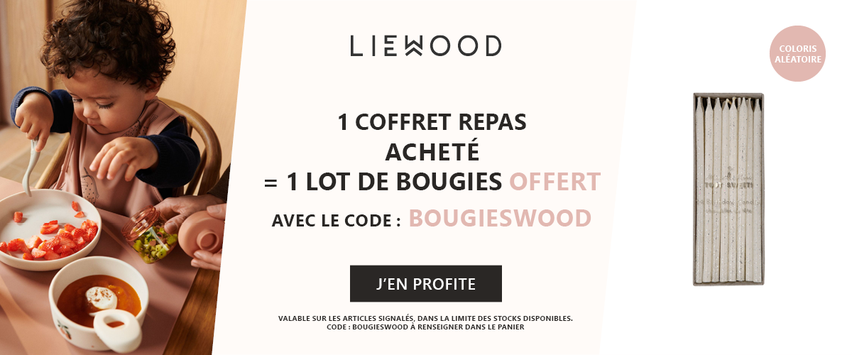 Liewood : 1 coffret repas acheté = 1 lot de 24 bougies pailletées offert