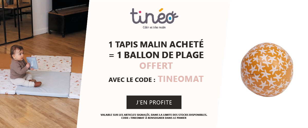 Tinéo : 1 tapis malin acheté = 1 ballon de plage offert