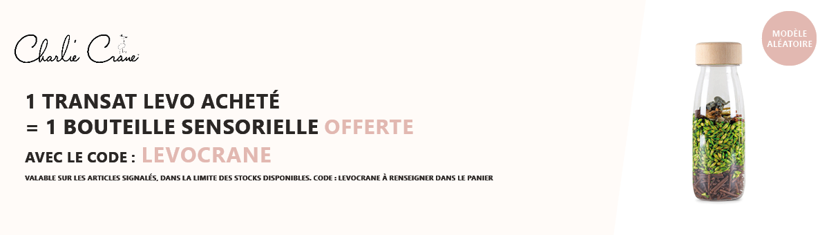 Charlie Crane : 1 transat Levo acheté = 1 bouteille sensorielle offerte