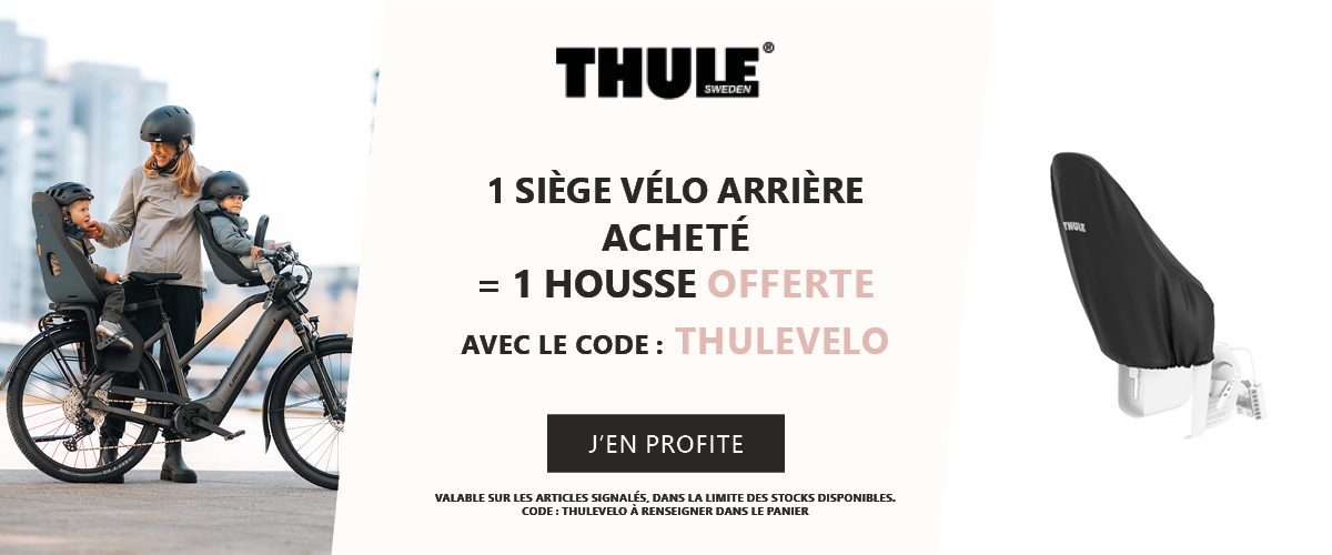 Thule : 1 siège vélo arrière acheté = 1 housse offerte
