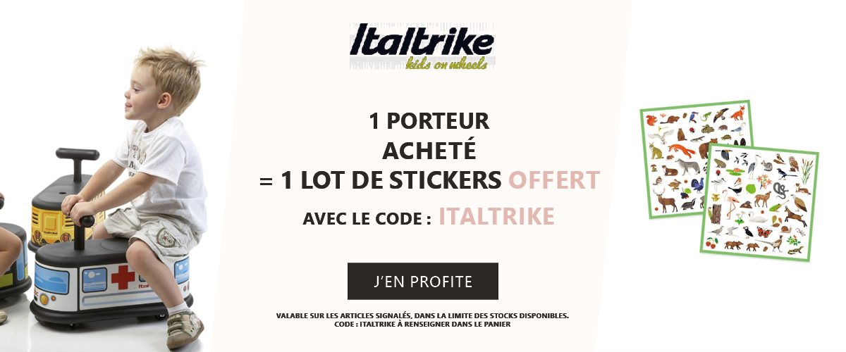Italtrike : 1 porteur acheté = 1 lot de stickers offert