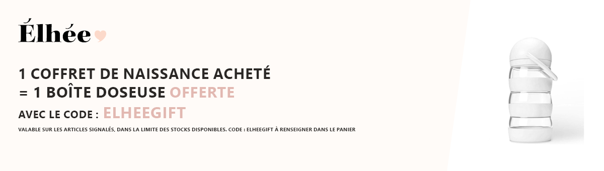 Élhée : 1 coffret biberon acheté = 1 boite doseuse So Mimi offerte