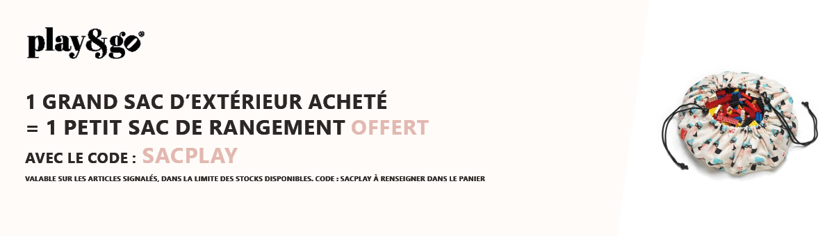 Play & Go : 1 grand sac d'extérieur acheté = 1 petit sac de rangement offert