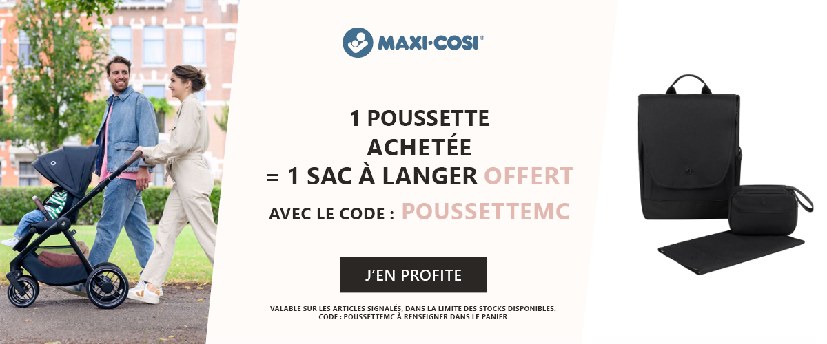 Maxi-Cosi : 1 poussette achetée = 1 sac à langer offert