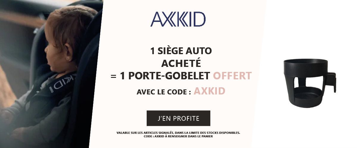 Axkid : 1 siège auto Axkid acheté = 1 porte gobelet offert