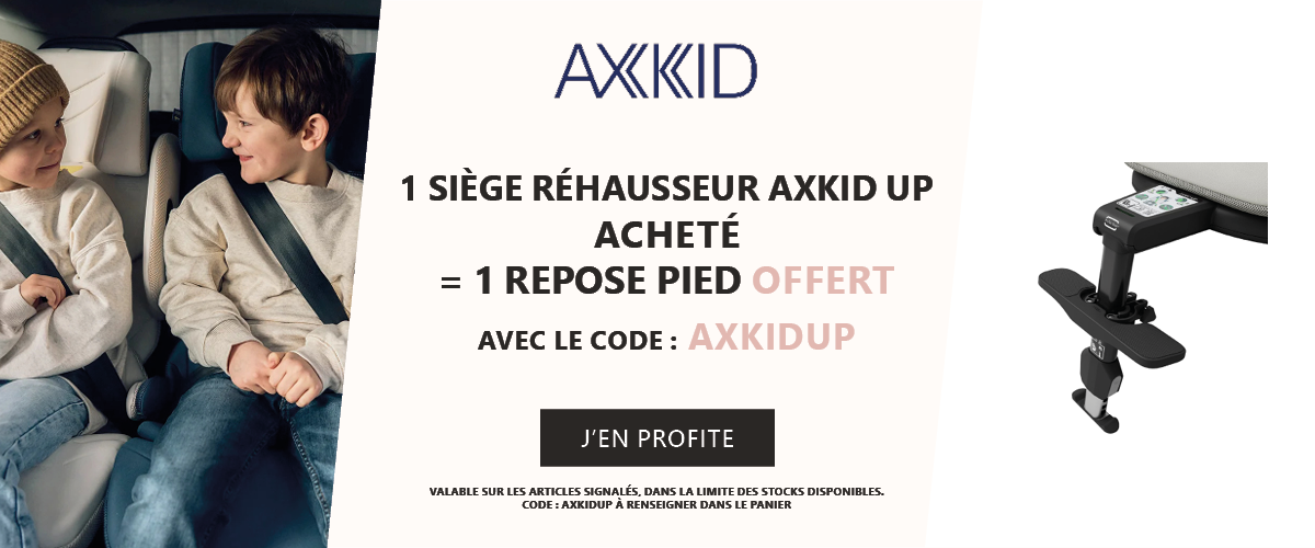 Axkid : 1 siège auto Axkid UP acheté = 1 repose pied offert