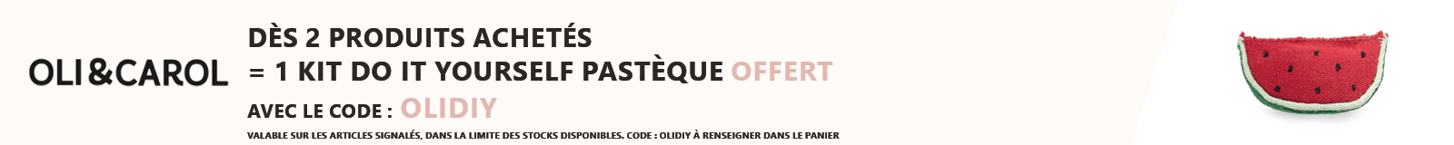 Oli & Carol : 2 produits achetés = 1 kit do it yourself offert