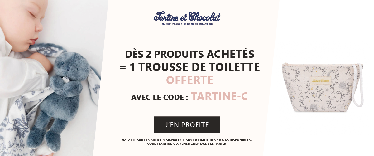 Tartine et chocolat : 2 produits achetés = 1 trousse de toilette offerte