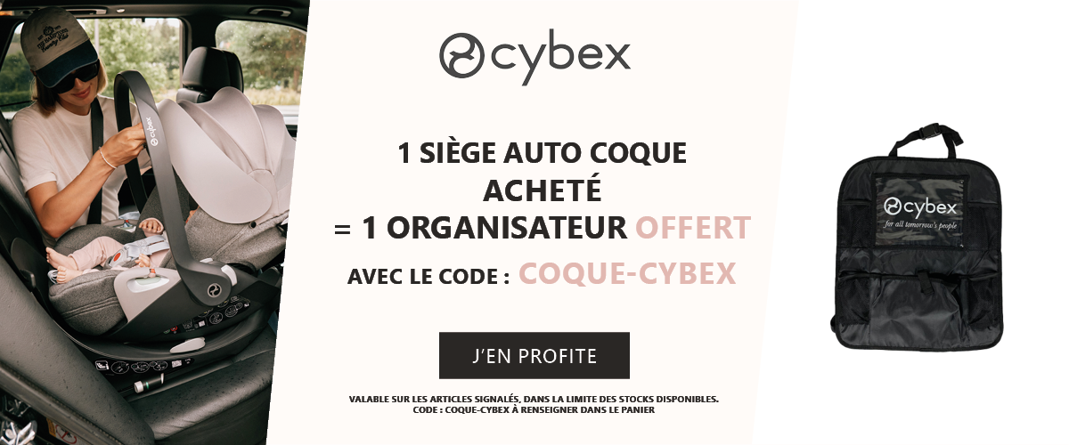 Cybex : 1 siège auto coque acheté = 1 organisateur de voiture offert